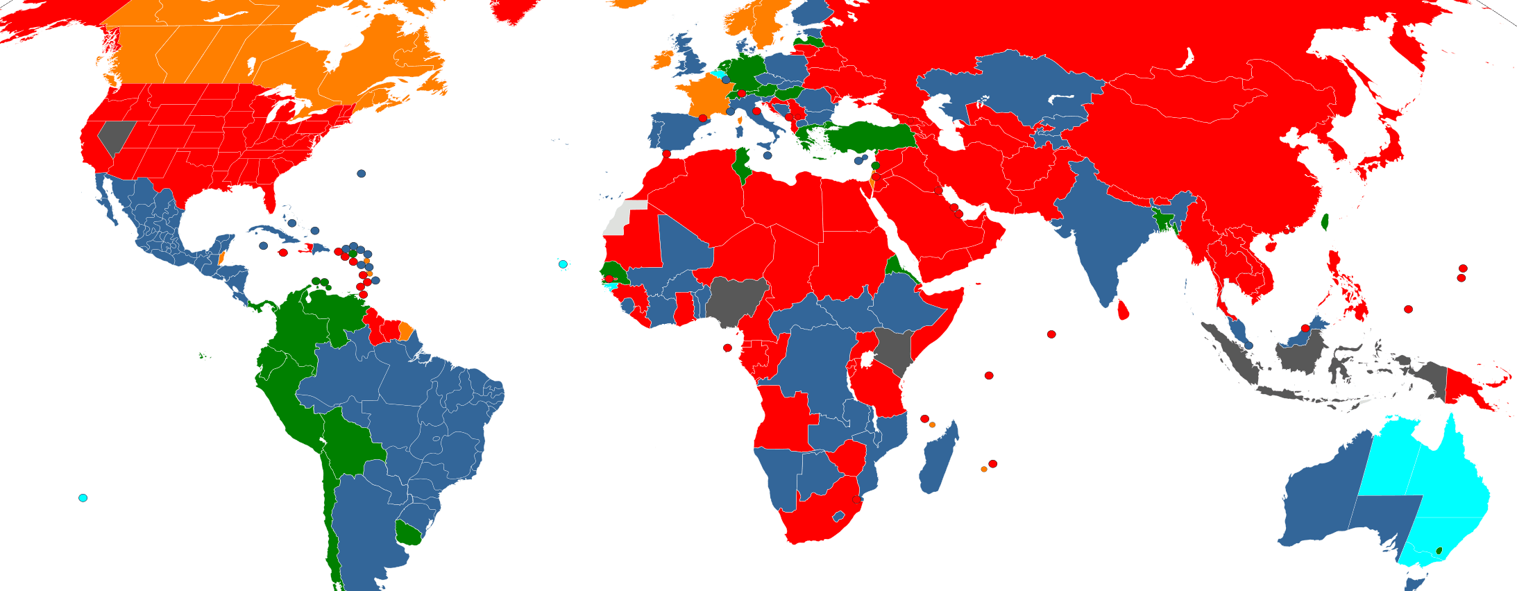 World map showing Frontline intelligence coverage across highlighted countries in North America, South America, Europe, Africa, the Middle East, and Asia-Pacific